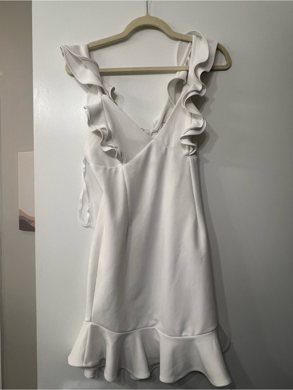 White Ruffle Strap Dress Hello Molly